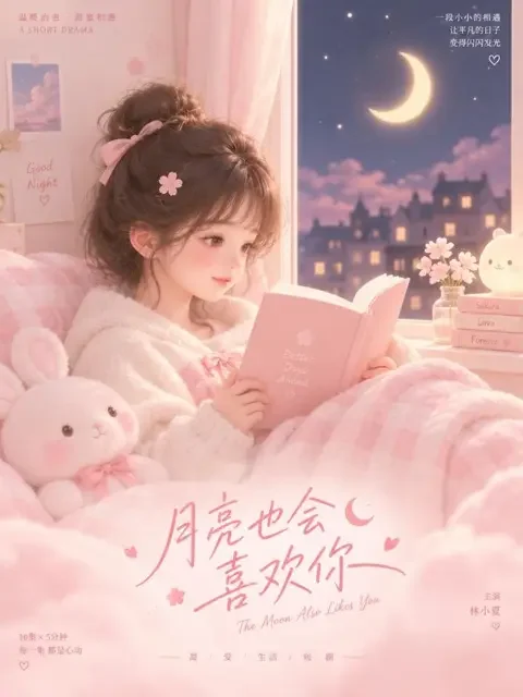 《软月温柔》短剧封面，治愈题材